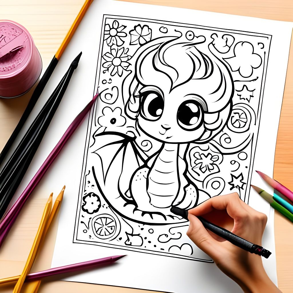 Coloring page - AI Generated Artwork - NightCafe Creator