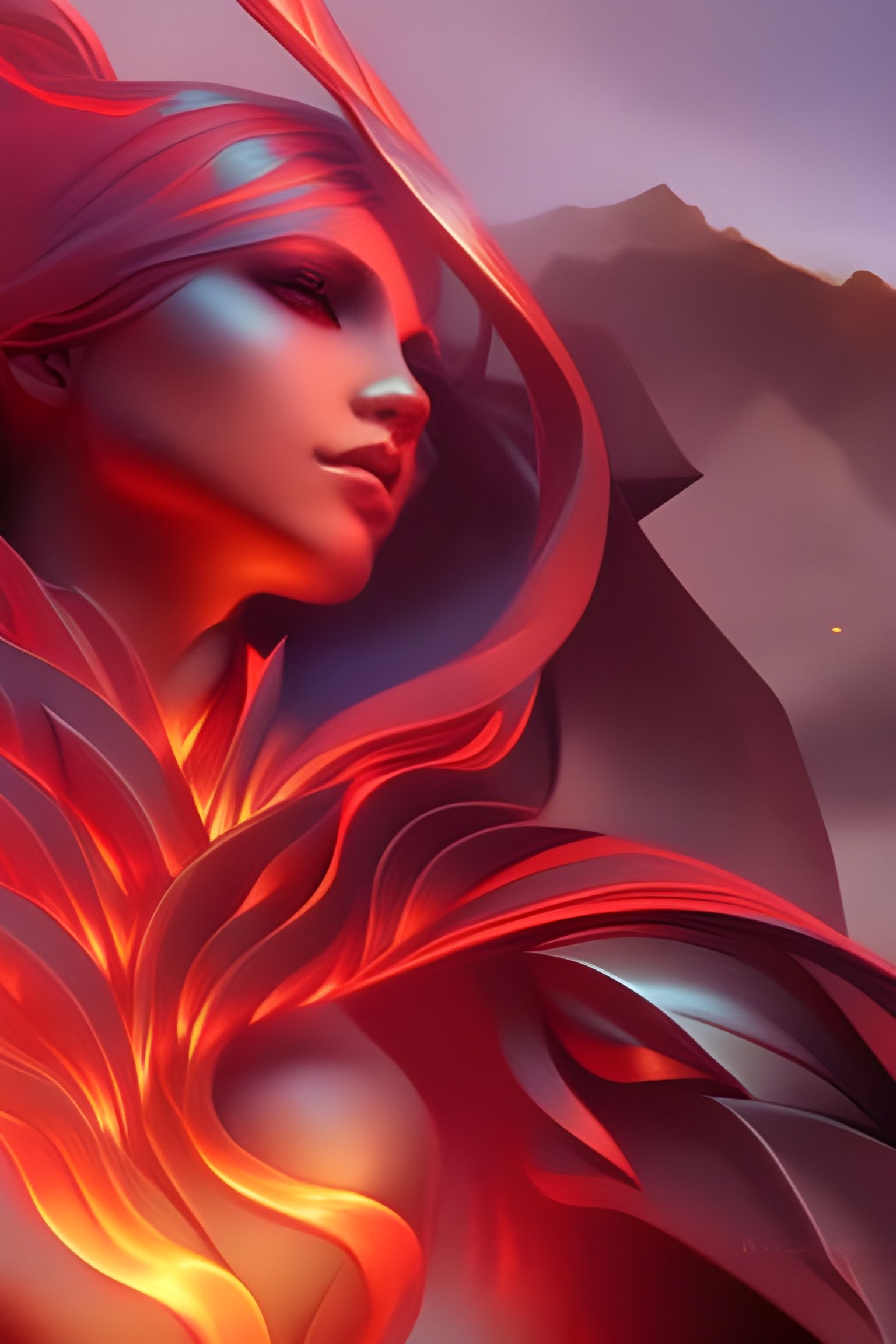 Lady of fire - AI Generated Artwork - NightCafe Creator