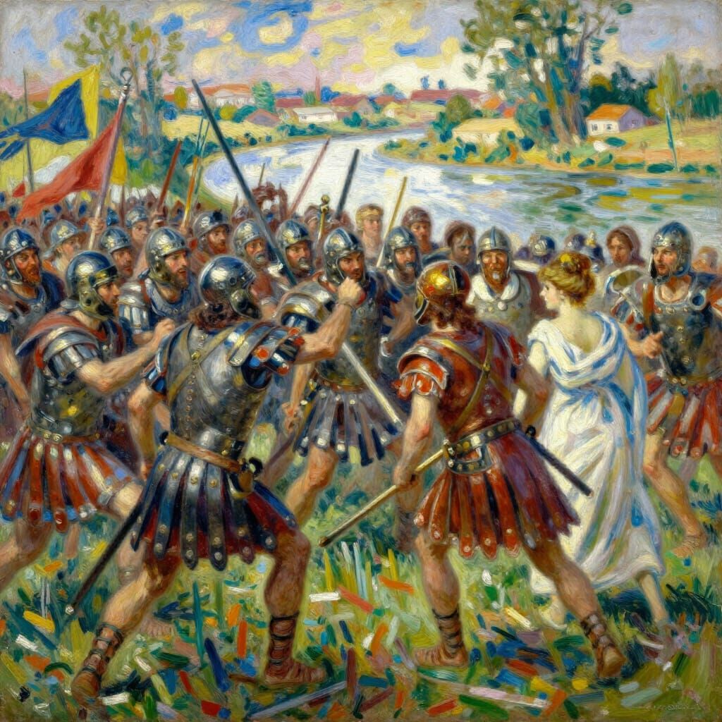 Impressionist Battle: Romans vs. Huns at Autus River
