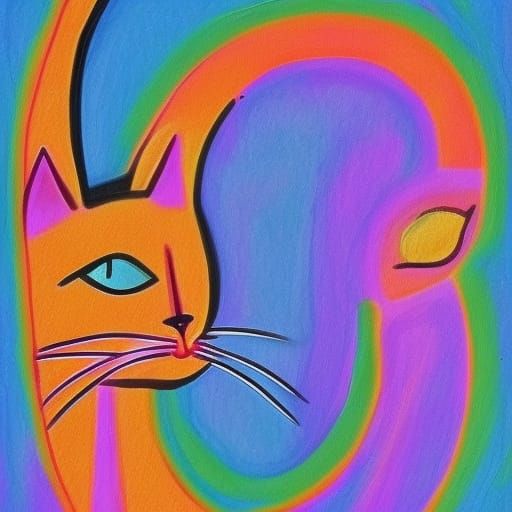 Cat shadow - AI Generated Artwork - NightCafe Creator