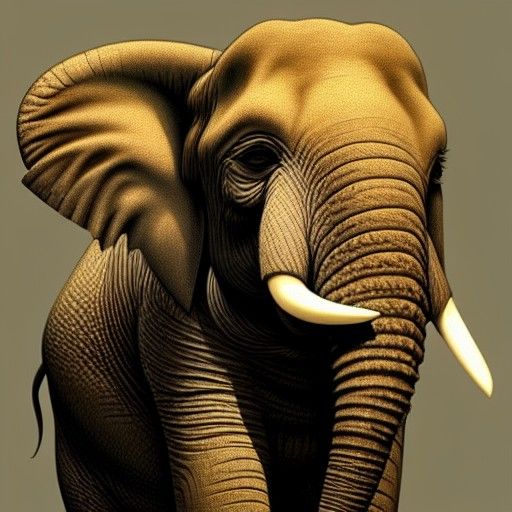 Screaming elephant 8k resolution concept art oil painting by...