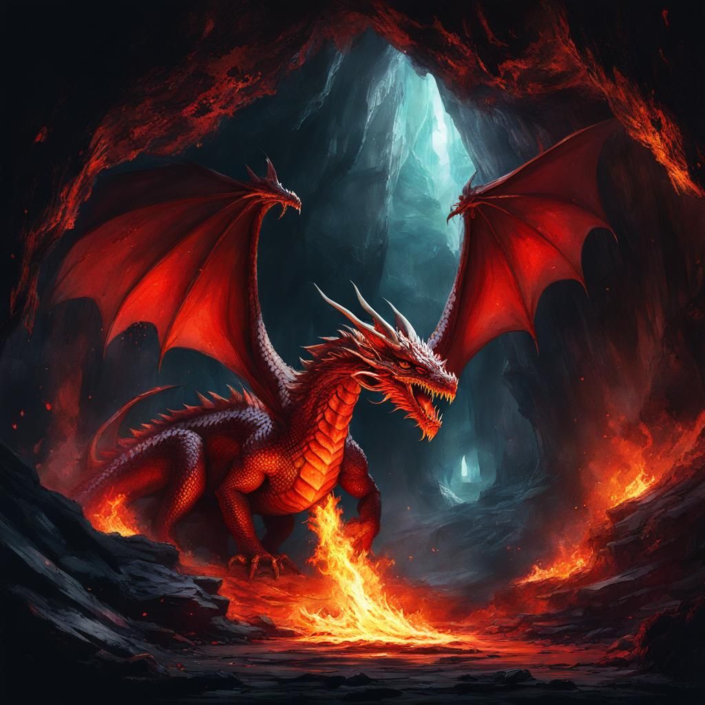 Red dragon - AI Generated Artwork - NightCafe Creator