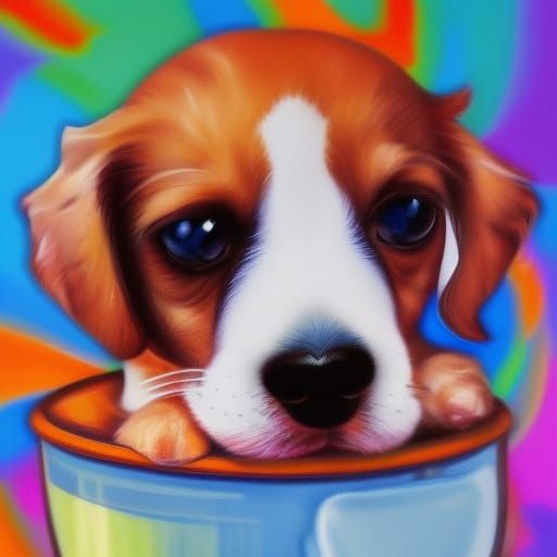 Puppy in a cup
