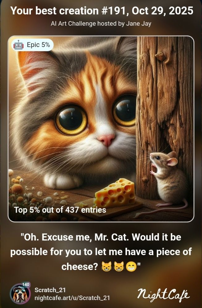 The Mouse and the Cat 😸😁😁