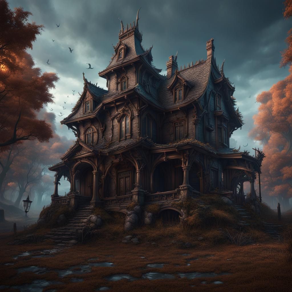 Eerie house   by @Star