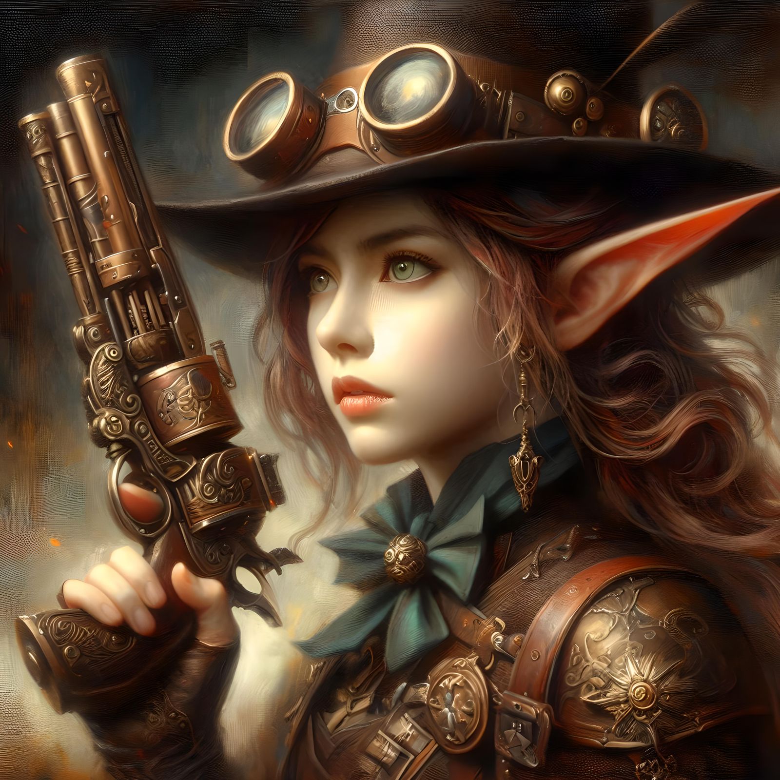 Steampunk Elf Pistoleer #2