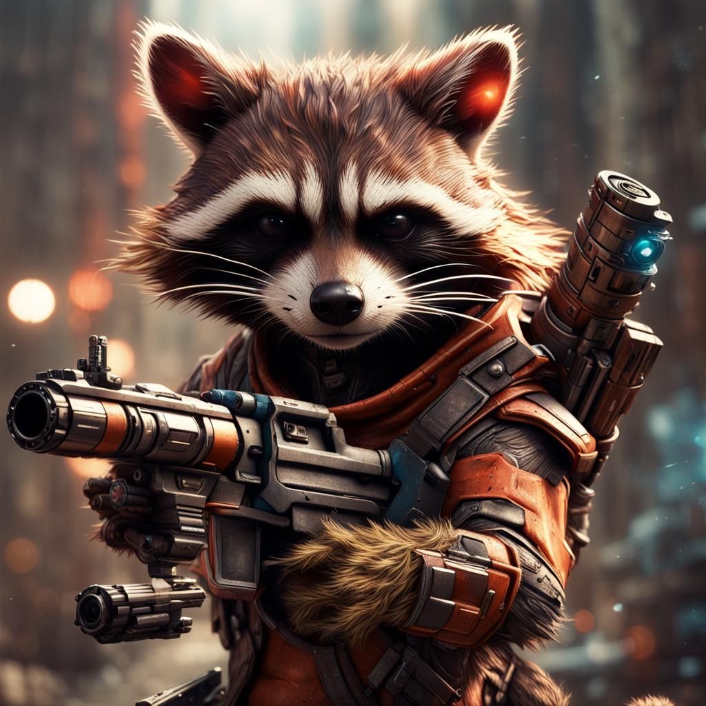 Rocket raccon - AI Generated Artwork - NightCafe Creator