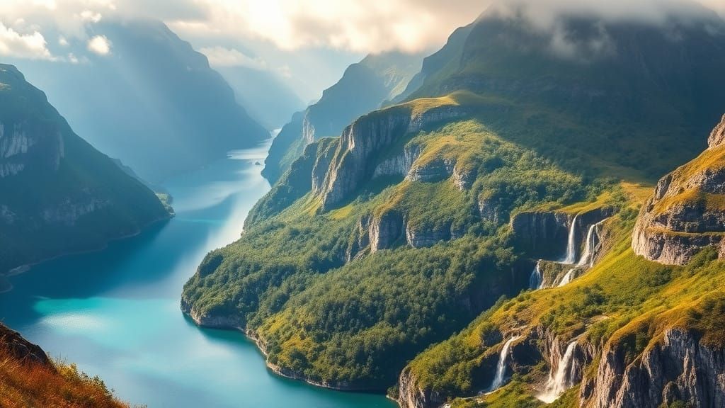 Norway Fjords  by @randomart