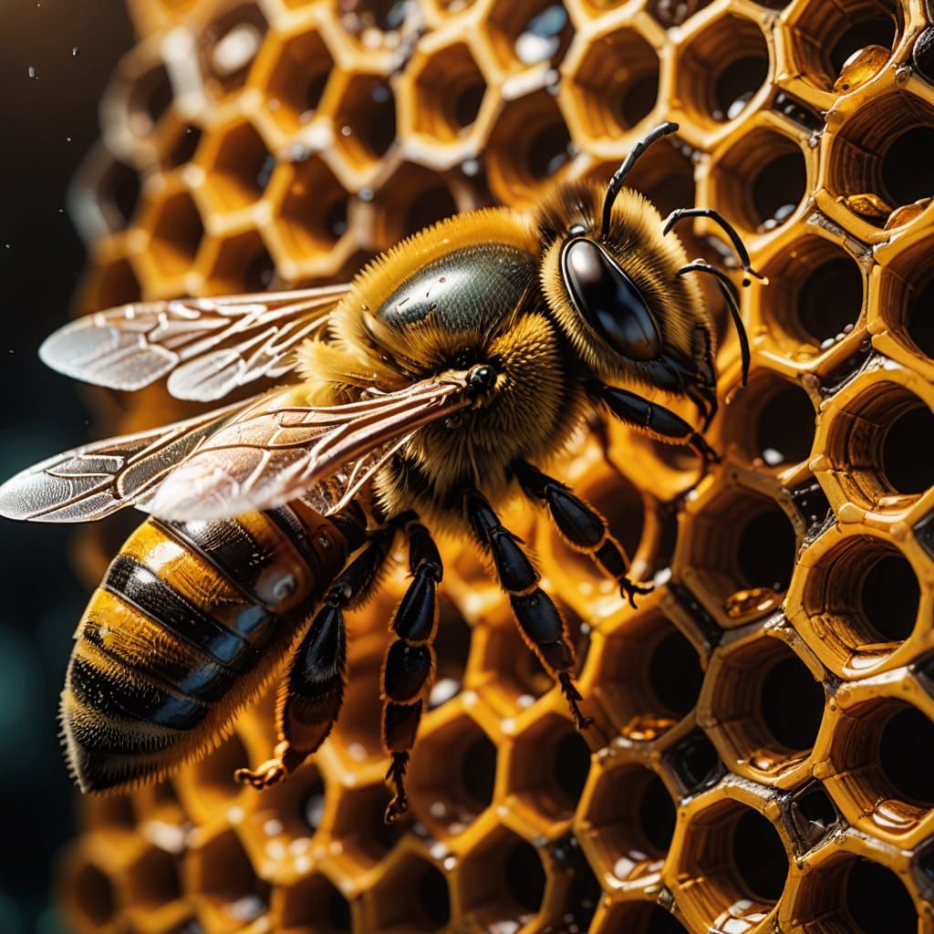 Inside of a beehive  by @Dadster