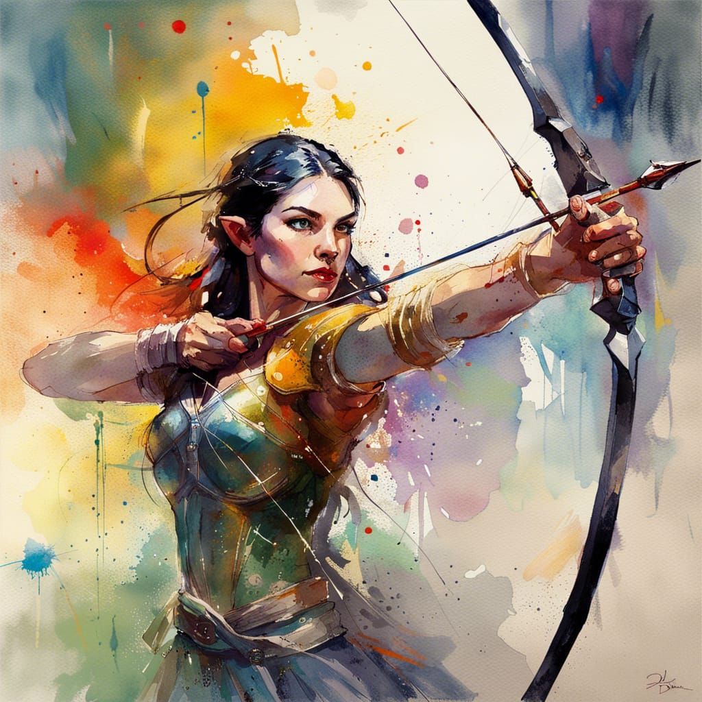 Elven archer - AI Generated Artwork - NightCafe Creator