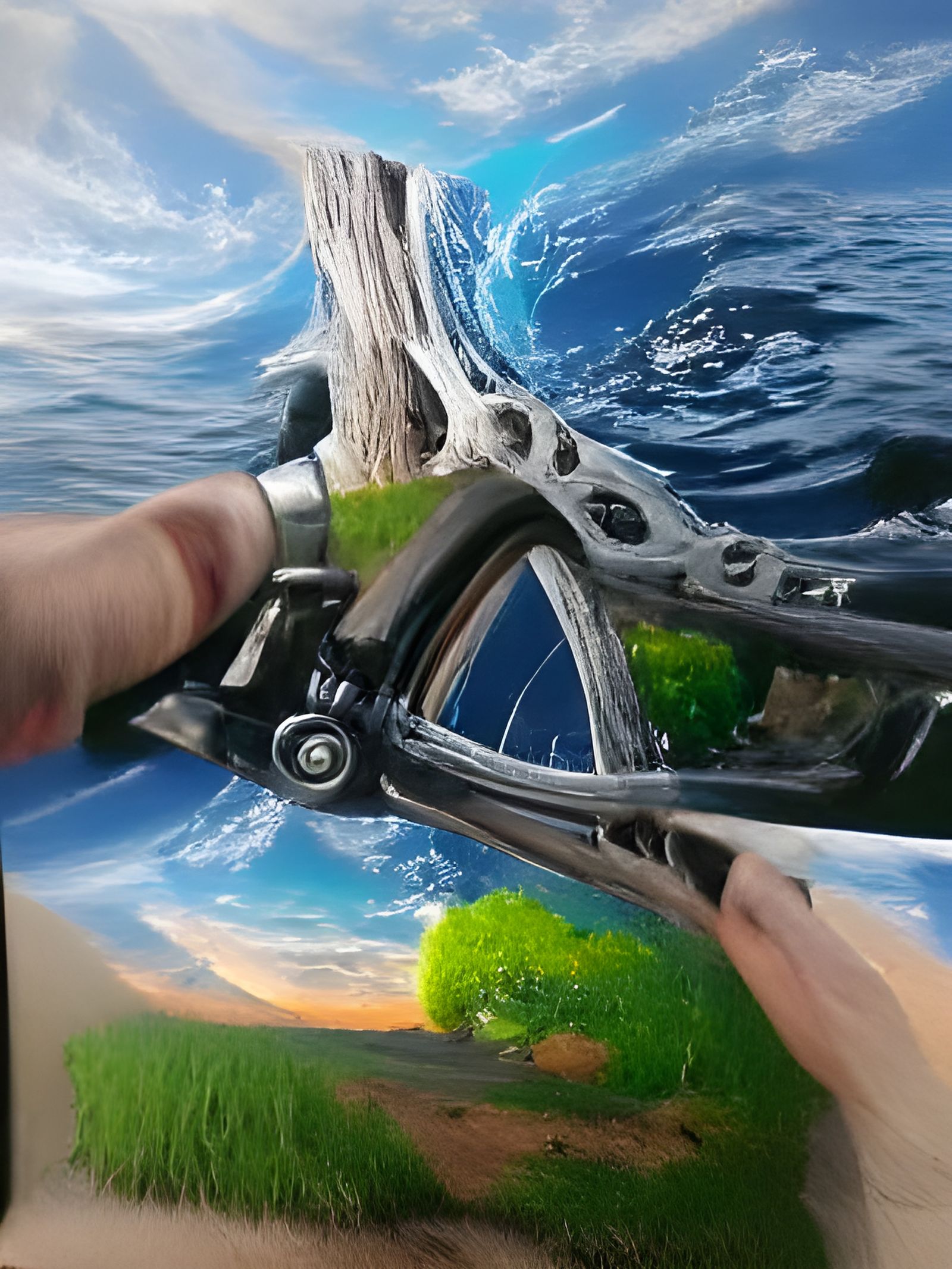 Riding my bike along the horizon, trying not to fall off