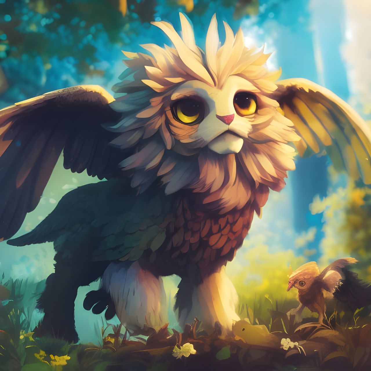 Cuddly Chimera the Purrfect Guardian  by @Eclectic