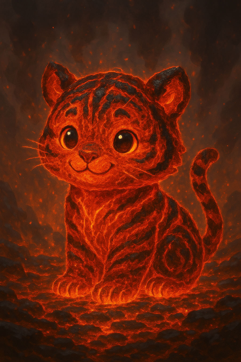 Cute Lava Tiger