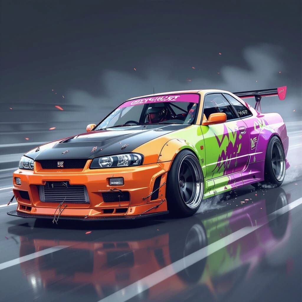 1995 R34 Nissan Skyline Street Race Concept