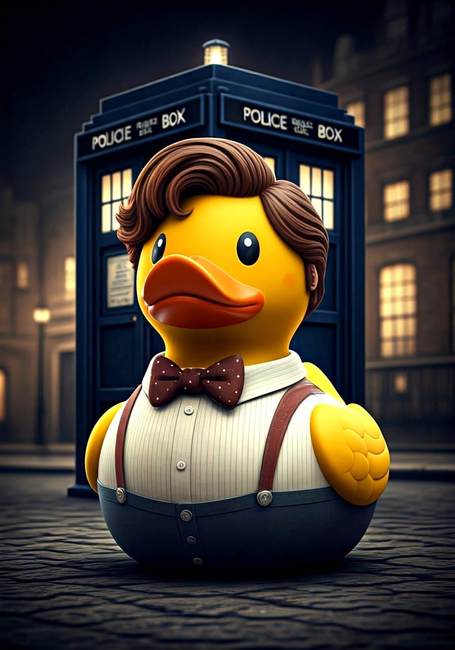 Ducktor Who and the Tardis  by @forge4ward