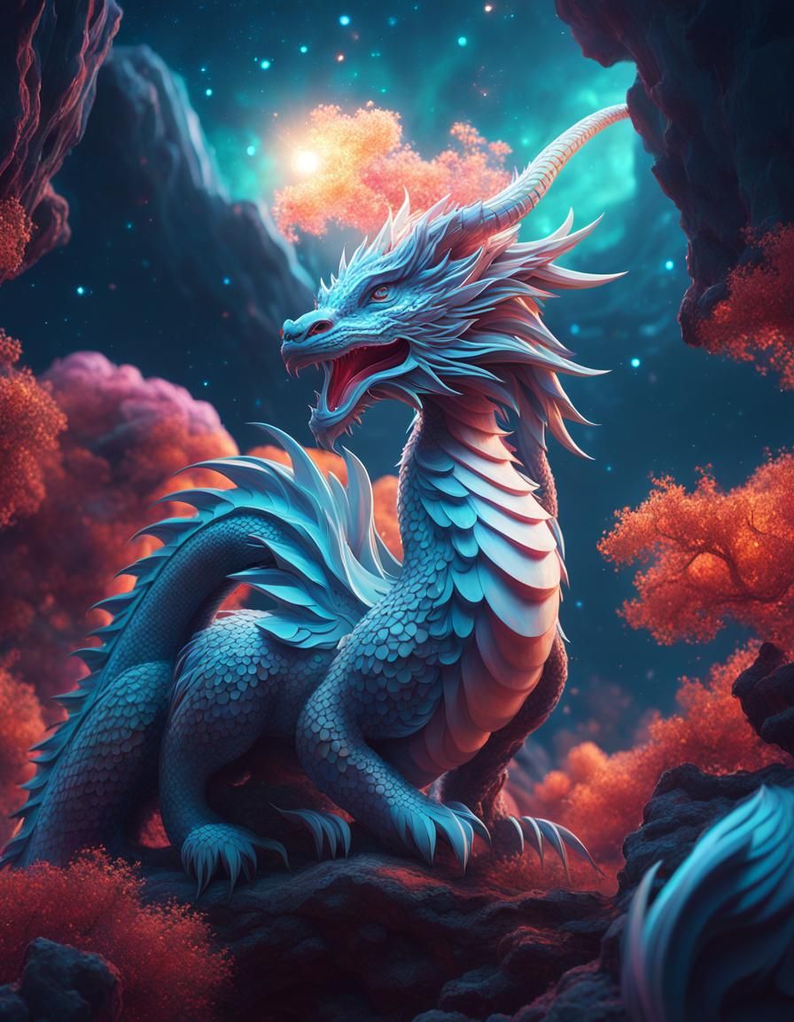 Cosmic Dragon - AI Generated Artwork - NightCafe Creator