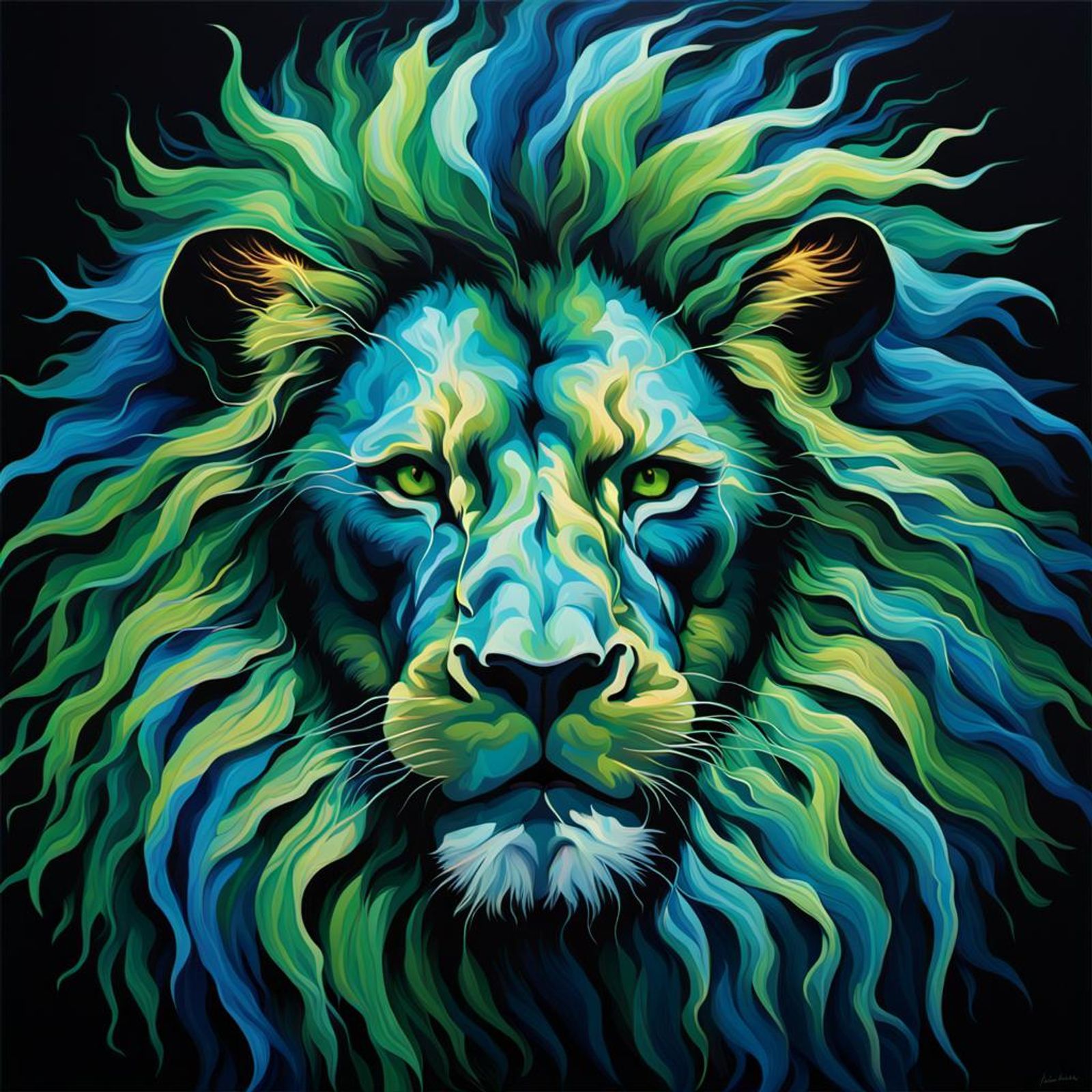 electric lion - AI Generated Artwork - NightCafe Creator