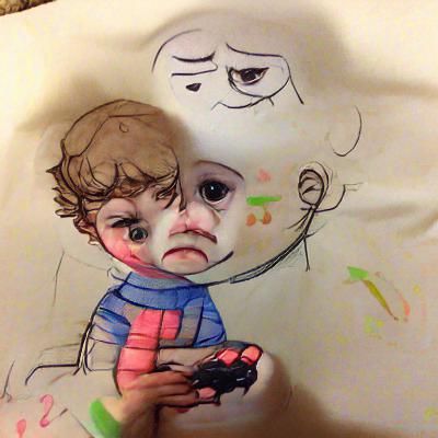 Skinny baby whiny man child wont play with friends child's d...