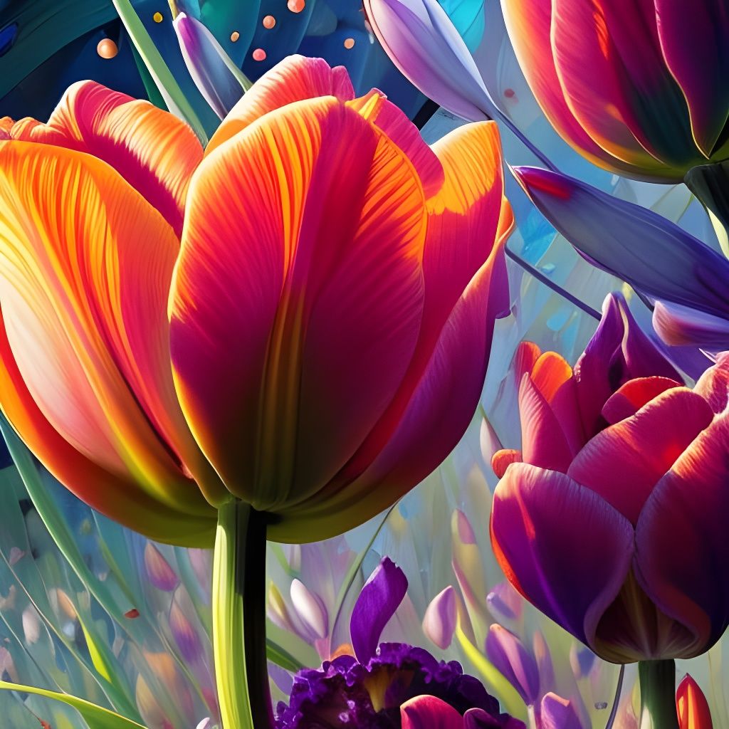 Warm tulip - AI Generated Artwork - NightCafe Creator