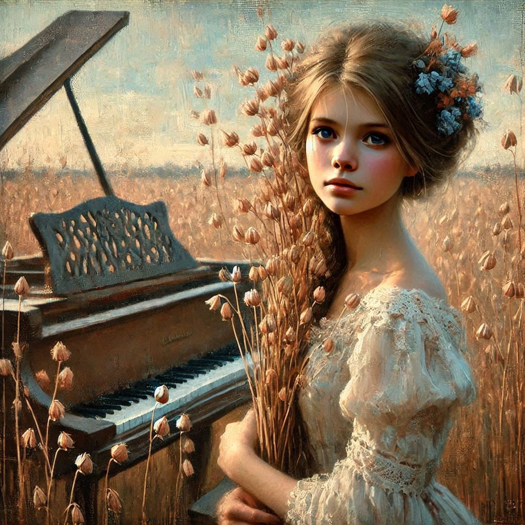 Variation around Debussy's prelude "The young girl with flaxen hair" - 4