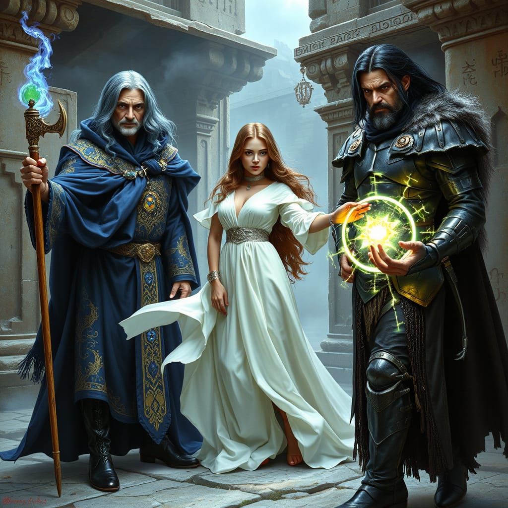 The wizard, the witch, and the warlock 
