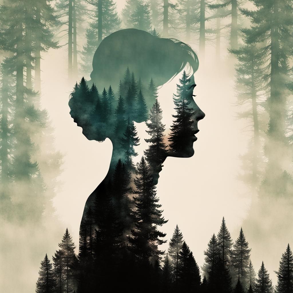 Forest girl silhouette - AI Generated Artwork - NightCafe Creator