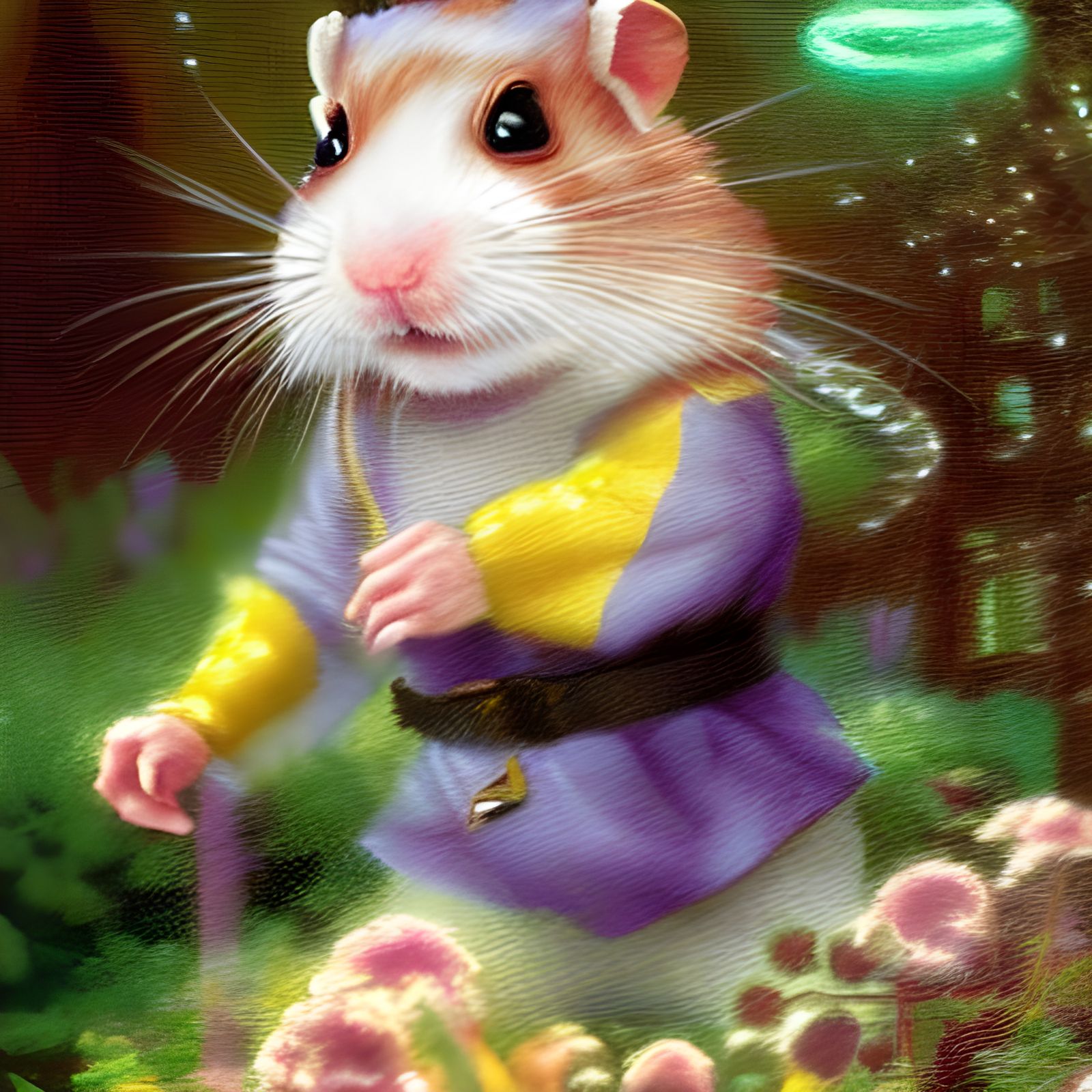 Portrait of a Mighty Morphin Power Hamster