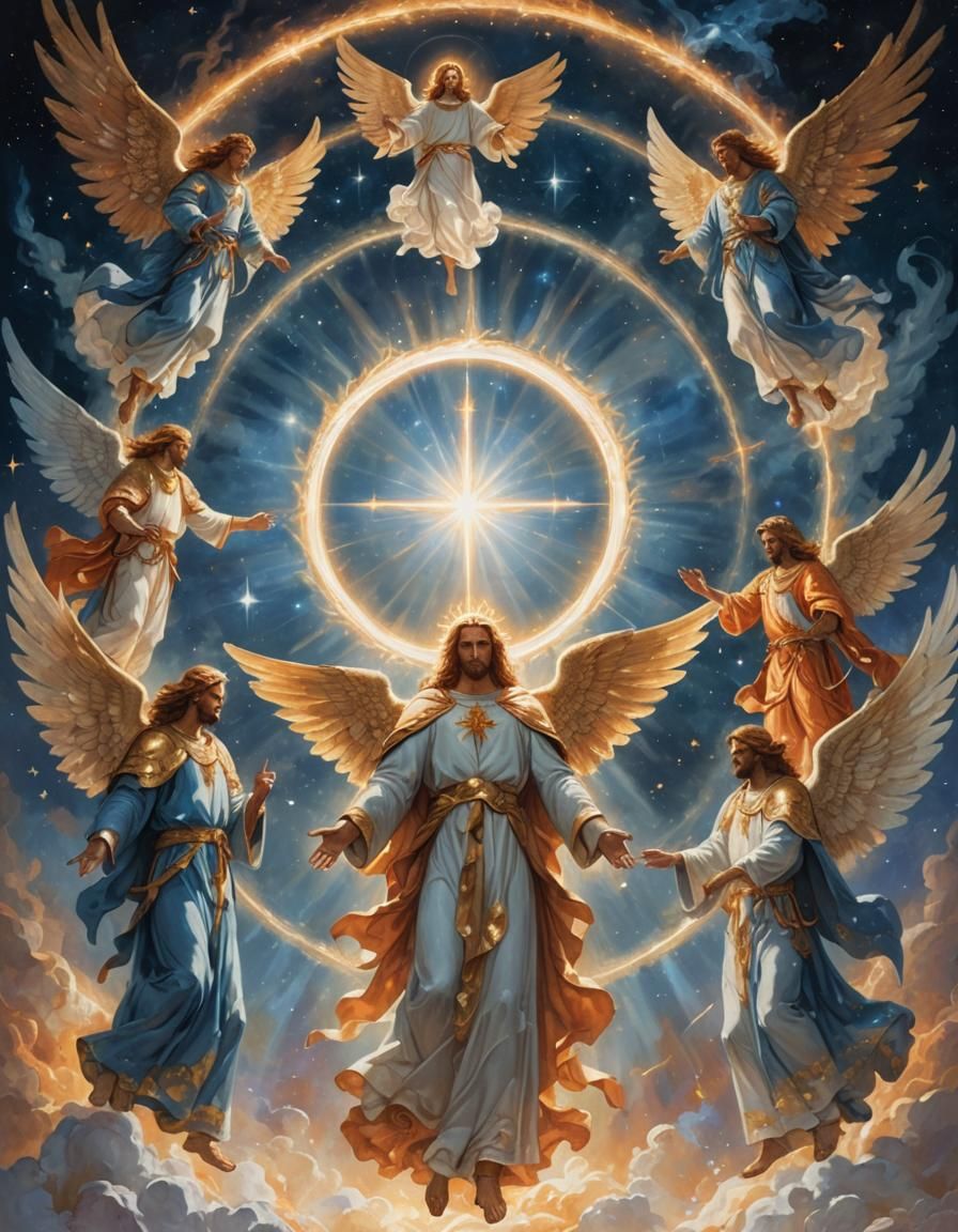 Jesus & the 7 Trumpet Angels