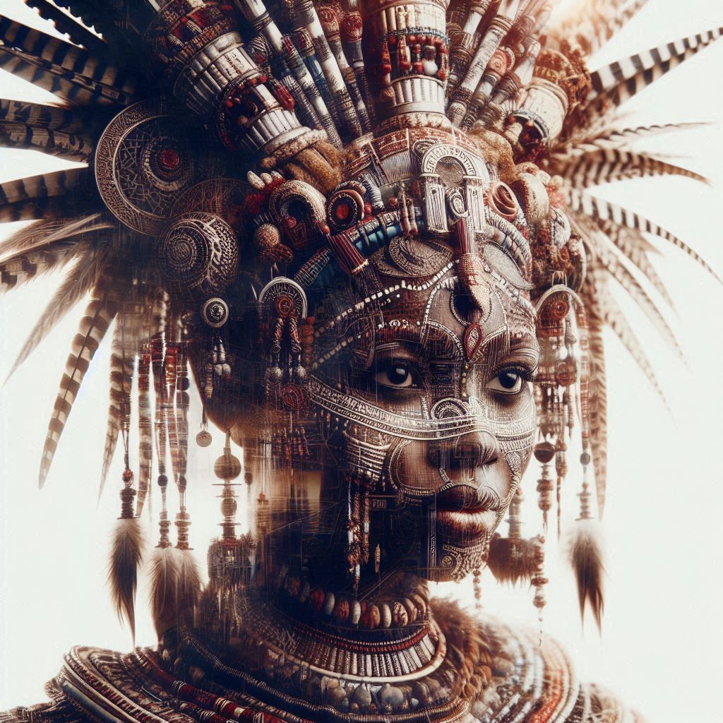 double exposure beautiful fantasy portrait landscape..