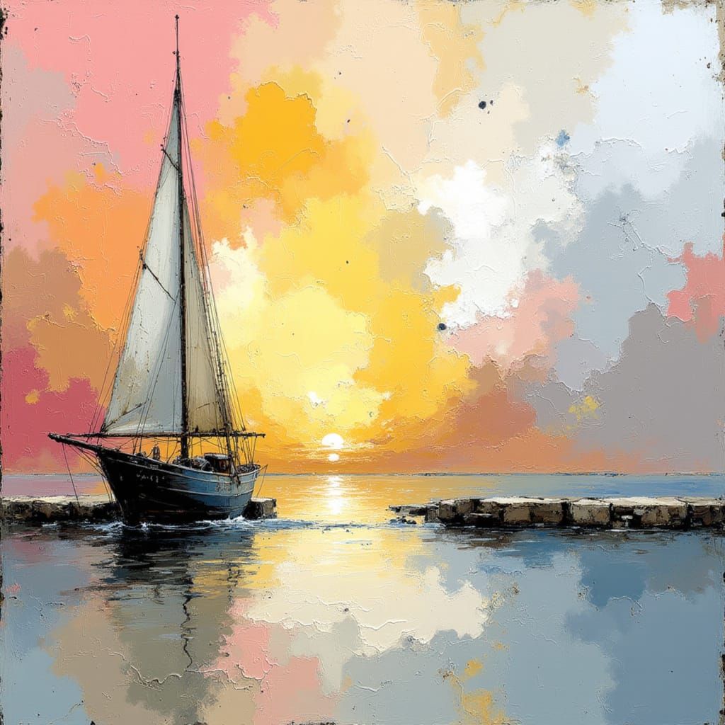 mixed media  <lora:Imagine:1.0> Maritime Dreams: Feature white seascapes, ships, and underwater scenes with a nautical touch. Incredible dep...