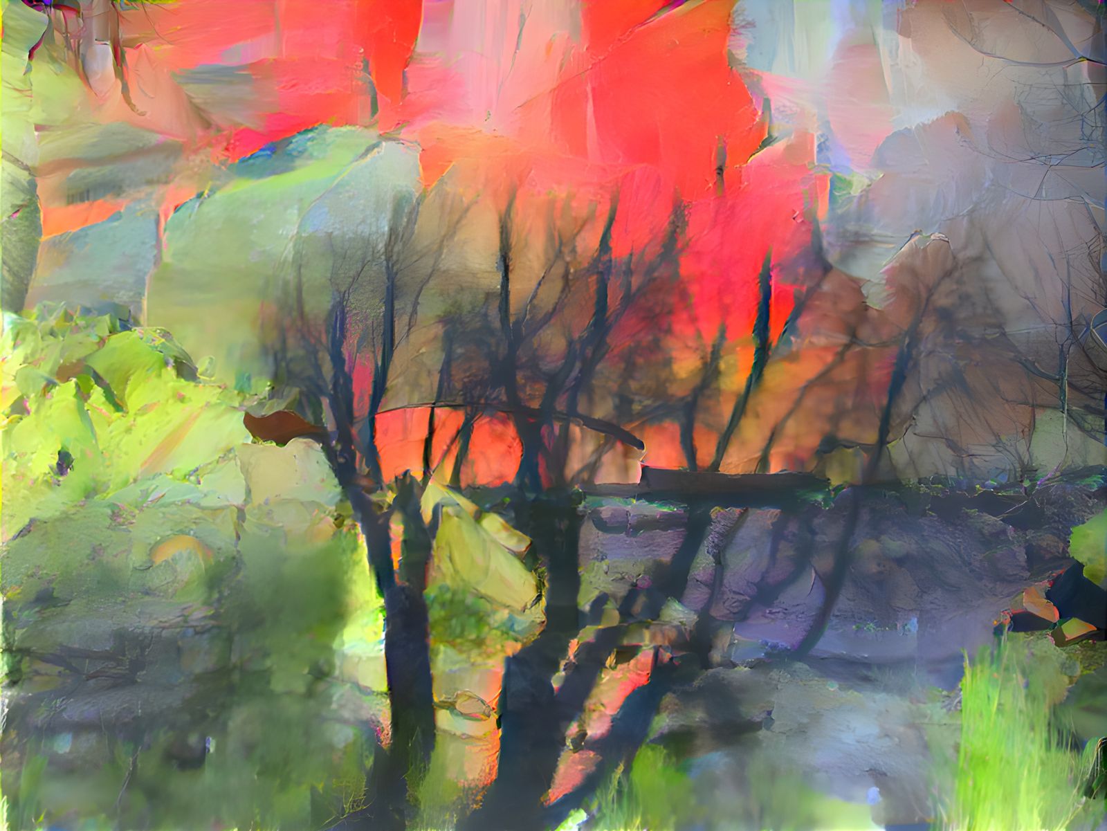 Sandstone and Tree Shadows