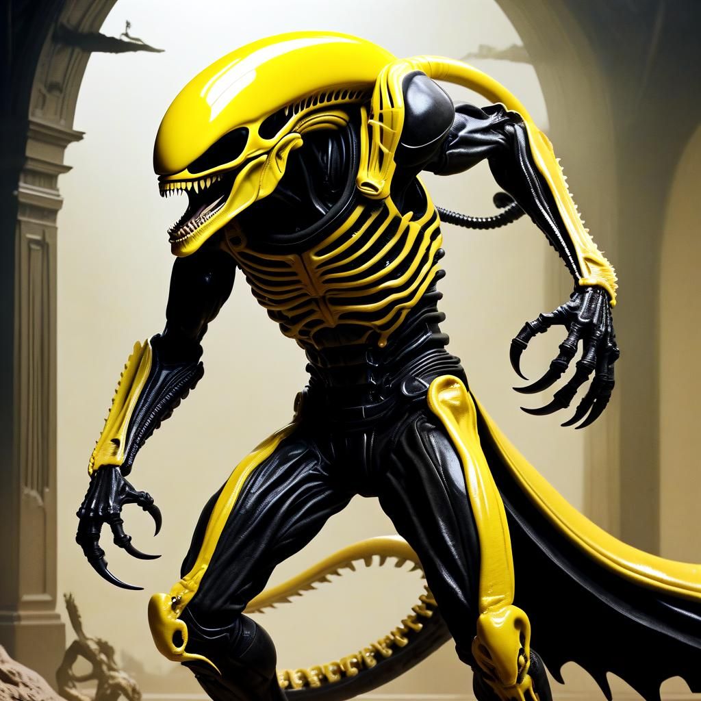 Xenomorph Yellow Zorro - AI Generated Artwork - NightCafe Creator