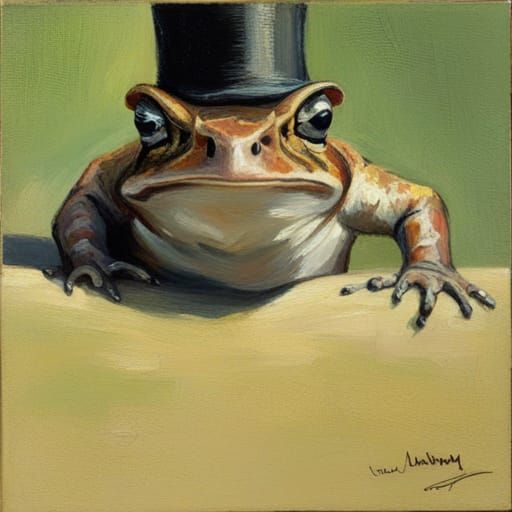 Toad With A Tophat - Ai Generated Artwork - Nightcafe Creator