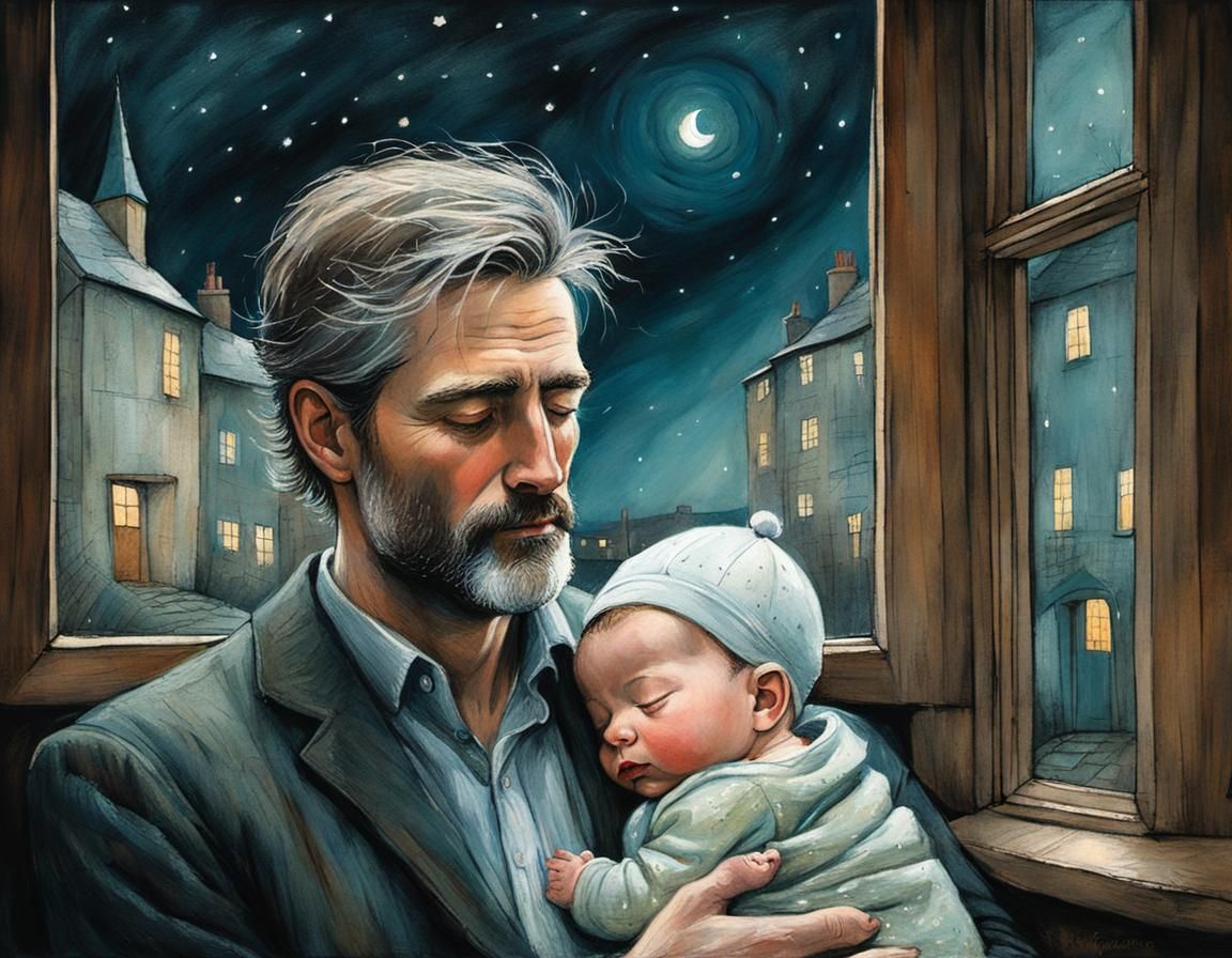 nighttime bonding 💙  by @Amy 