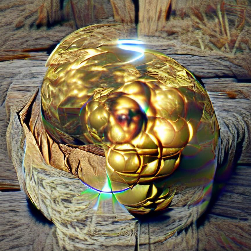 Solid gold orb 8k resolution