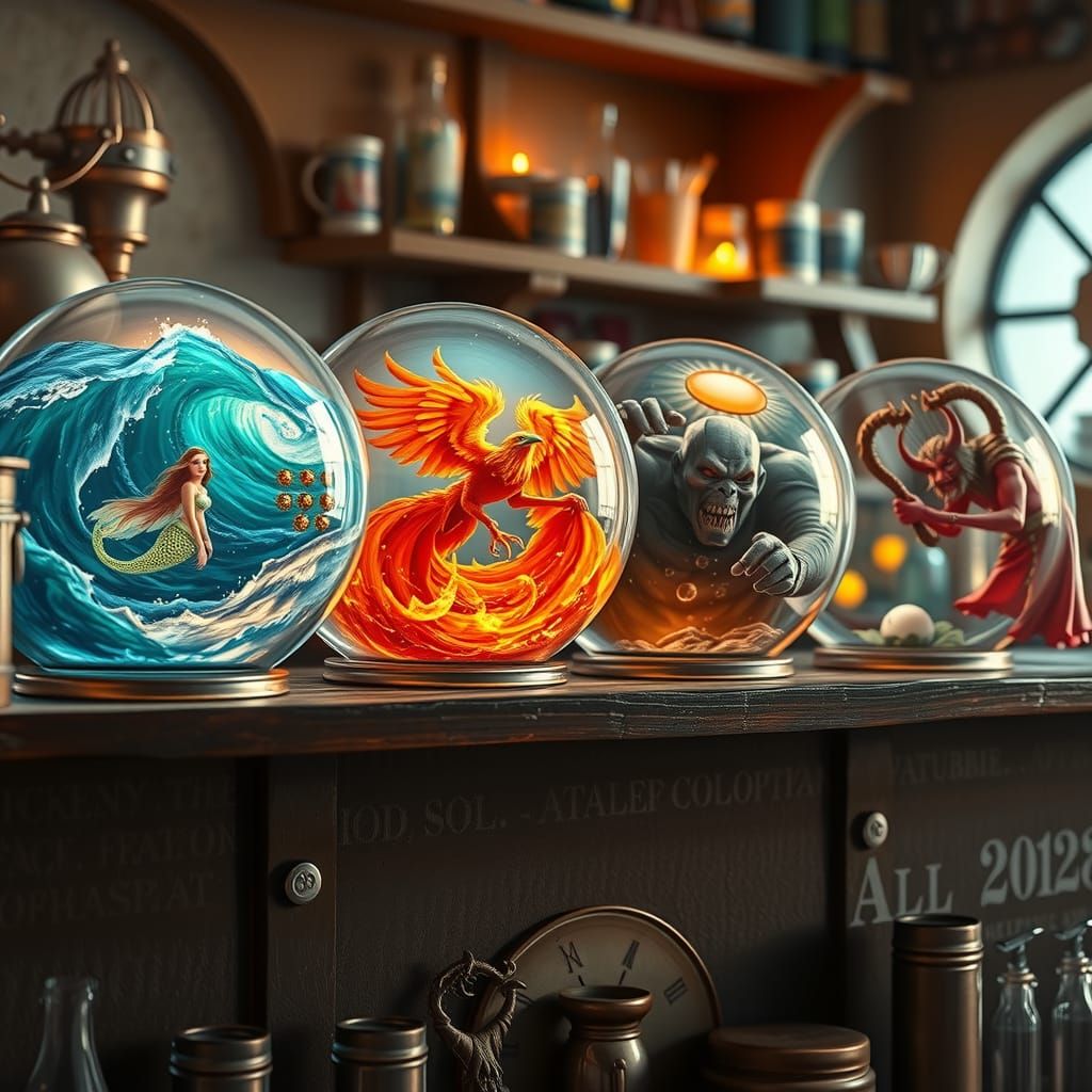 Fantastic Creature in Orbs