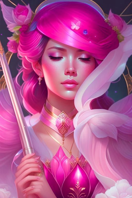 Goddess Of Pink (2) - Ai Generated Artwork - Nightcafe Creator