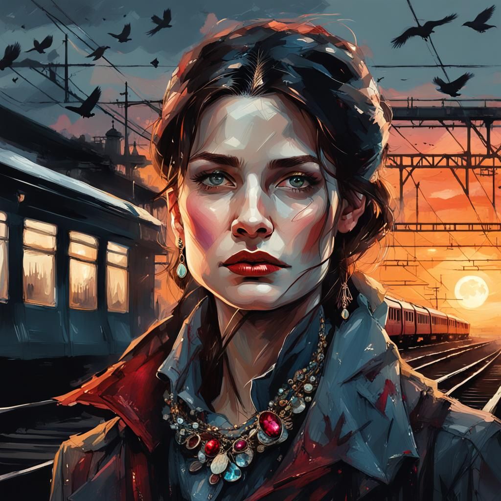 Lois Lane Portrait at Twilight Railway Station
