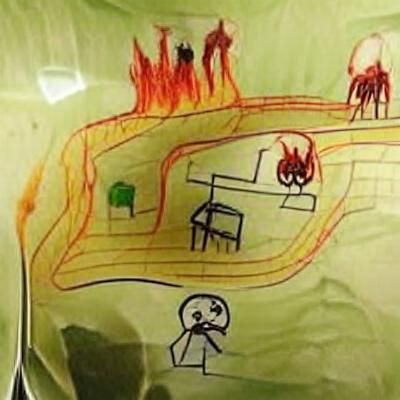 child's drawing a place worse than hell