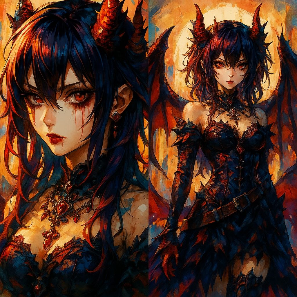 Anime demonic woman
