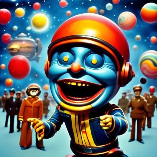 <lora:Candy Cosmos:1.0>
Scene from off the wall whimsical, c...