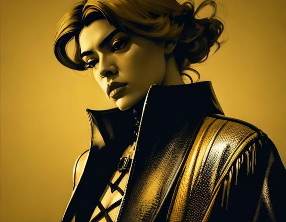 Noirpunk Digital Comic Book in Yellow Palette