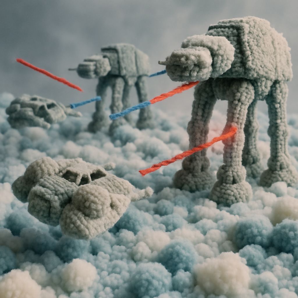 Pom Pom Ice Planet Battle in Cinematic CGI