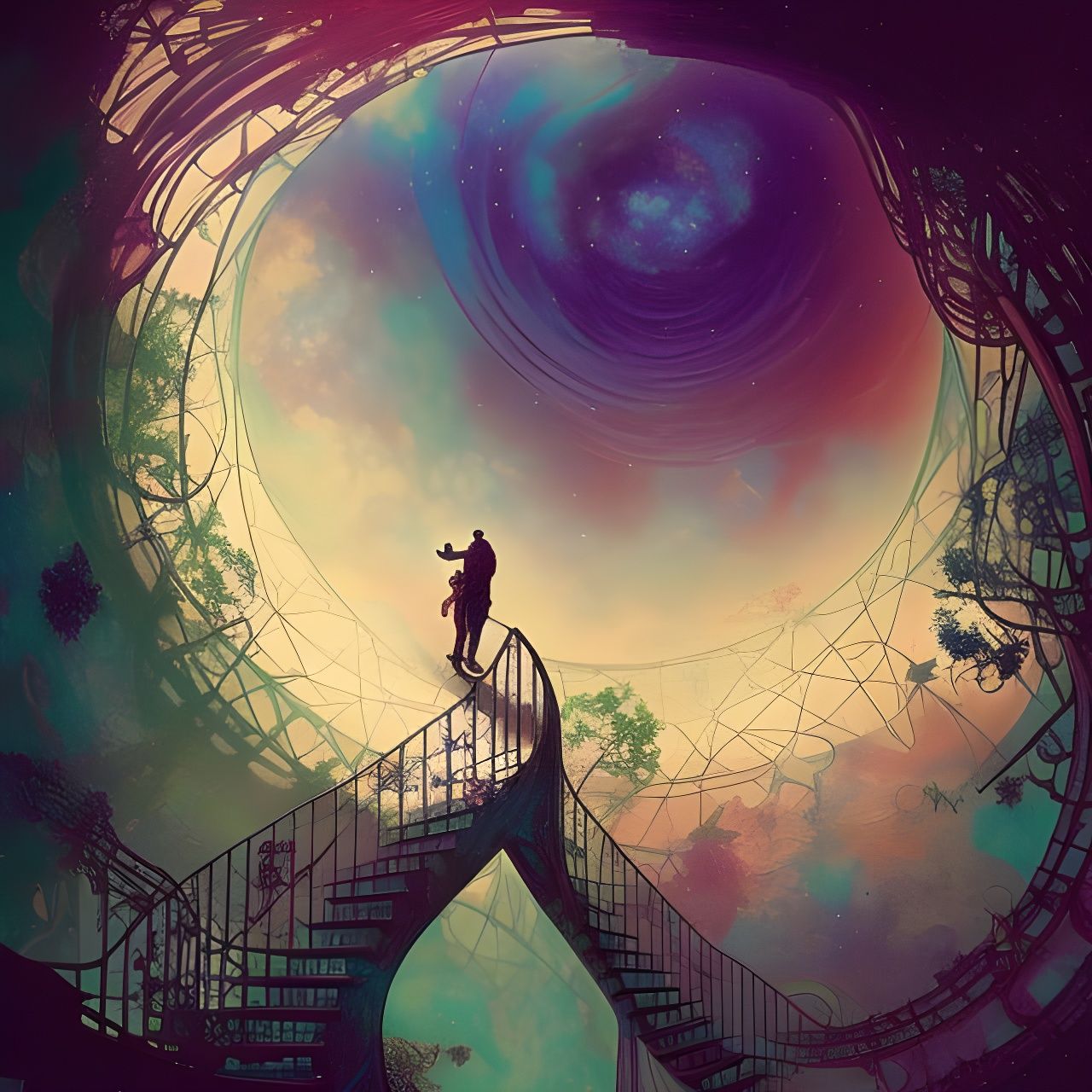 Stairs to a black hole