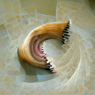 a spiral of teeth