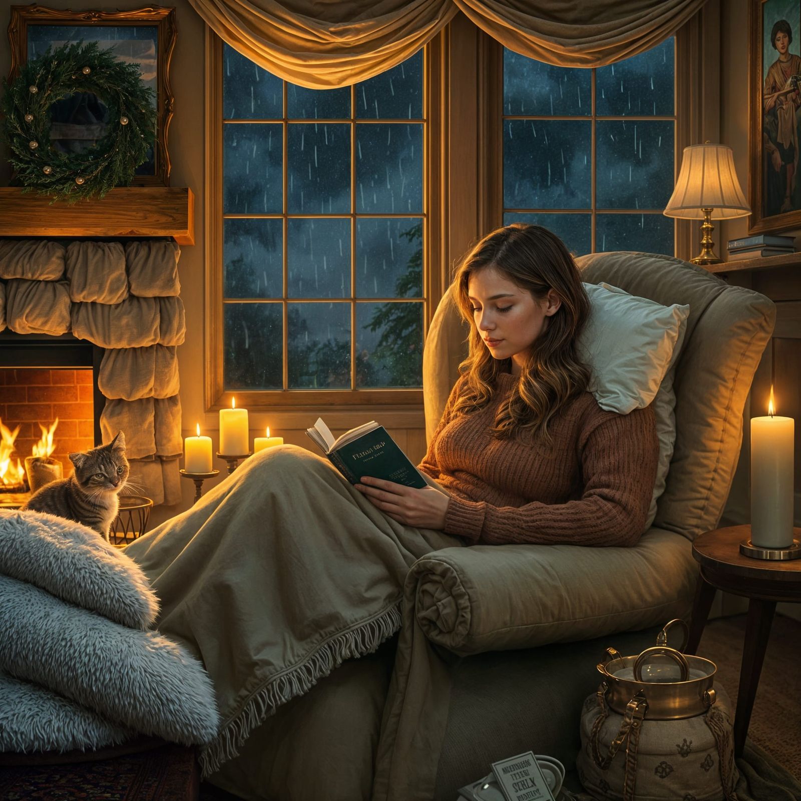 Cozy evening indoors