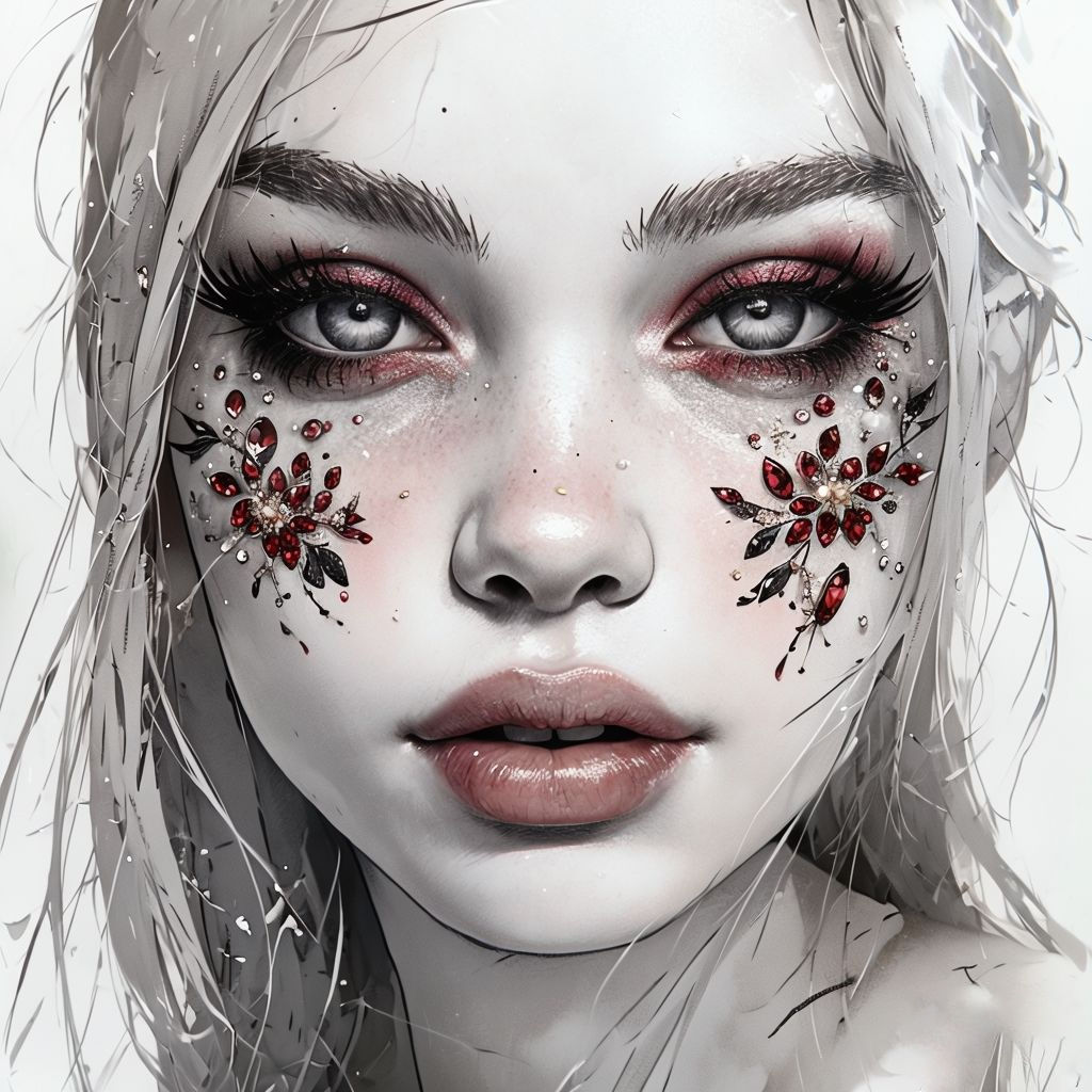Detailed portrait of a young woman