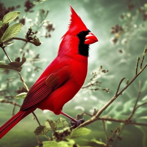 Majestic Red Cardinal  by @Ventrale
