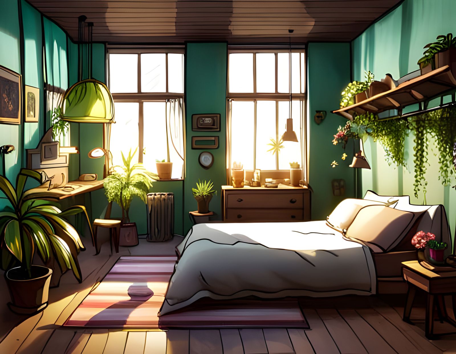 Cottagecore Bedroom AI Generated Artwork NightCafe Creator