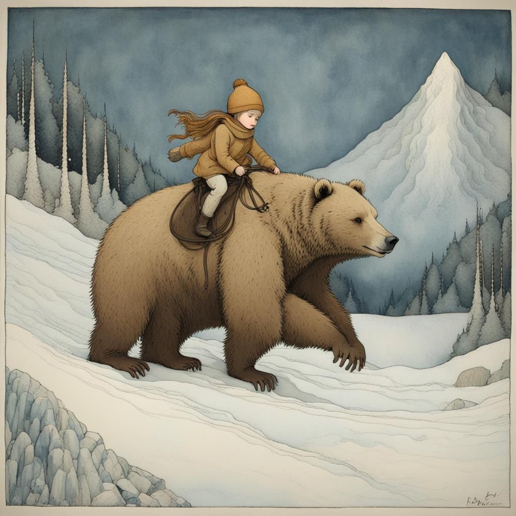 girl and bear